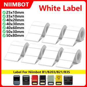 Niimbot B1 B21 White Thermal Label Self-Adhesive Waterproof Sticker Anti-Oil Paper For B1 B21 Mini Portable Thermal Printer Tags