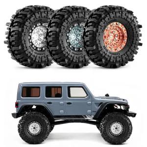 1.3 Inch 70*28mm Metal Beadlock Wheel Rims Tires for 1/24 Axial SCX24 AX24 FMS24 1/18 Traxxas TRX4M RC Crawler Upgrade Parts