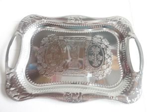 Talam Stainless Pegangan Nampan Segi Calypso