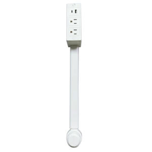Wall Outlet Expander Move FreeElectrical Power Socket Extender 2 AC USB-A&C 180° Swivel Behind Couch Nightstand Stretchable Plug