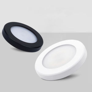 Ultrathin 1cm 220V 3W 5W 7W Spotlight Surface Mounted Mini LED Circular Simple Ceiling Light Exhibition Cabinet Lamp