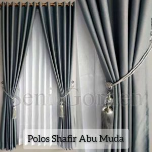 Gorden Pintu dan Jendela Minimalis Gorden Ruang Tamu Warna Abu Blackout Import