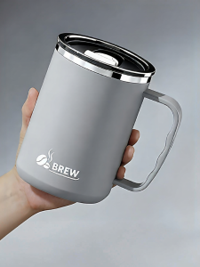 XIAOCHUSHU | Office Home Use Stainless Steel Mug with Lid