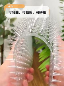 2 PCS Cat Repellent Scat Spike Mat Outdoor Indoor Plastic Mats with Spikes Cat Halau Kucing Device solate Cat Cat-Proof Mat Cat-Spur Bed Isolation Cat-Repellent Bed Bottom Baffle Cat Transparent