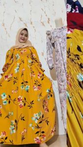 Dress Smok Aulia Kerut Dada LD 110