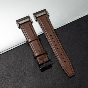 22mm 26mm leather band For Garmin Watch Fenix 8 E 47mm 51 7 7X 6 6X 5X Plus 945 Slub Pattern smartwatch strap sport wristband