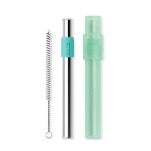 ZOKU |Stainless Steel 304 Reusable Drinking Straw with Silicone Cap