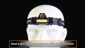Senter Kepala Mini Led XPE+COB Super Terang 2-In-1 Headlamp Cas Usb Outdoor