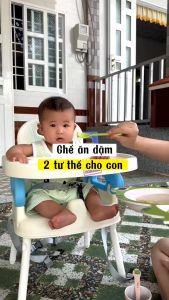 [Siêu rẻ] Ghế ăn dặm gấp gọn được siêu nhẹ có bàn ăn dặm
