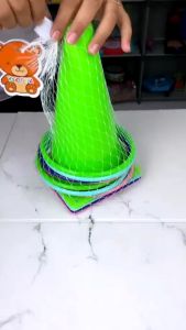 Mainan Edukatif Anak Lempar Cincin CONE KERUCUT PLUS RING LATIHAN OLAHRAGA YG25