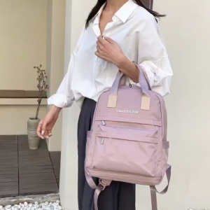 Tas Ransel Colorful Fox 2367 Tas ransel wanita nilon anti air muat laptop 13inci tas ransel remaja tas wanita