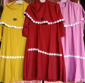 gamis anak set hijab//gamis anak murah//gamis anak adem