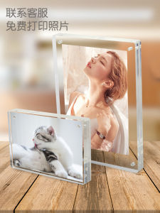 Acrylic Magnetic Suction Photo Frame Photo and Pictures Printing with Photo Development Made 3 4 5 6 8 Inch Polaroid