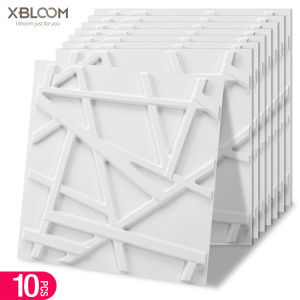 10pcs 3D Wall Panel Interior Wall DecorNatural Oak Faux Wood Panel WallDiamond Accent Wall sticker Living Room BedroomLobby