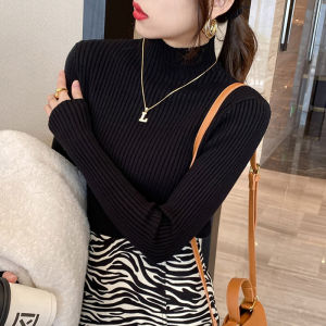 Stylish Design Half Turtleneck Sweater