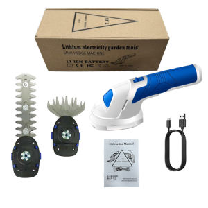2 IN 1 Cordless Electric Hedge Trimmer Rechargeable Handheld Household Shrub Pruning Mower Garden Tools