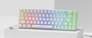 WOMIER 115คีย์หมอก Luna Keycap โปร่งใสโปร่งใสคริสตัลพีซีคีย์หมวกรองเท้าฟุตบอล RGB โปรไฟล์ MDA สำหรับแป้นพิมพ์สวิตช์ MX