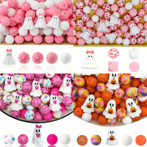 25 Con Halloween-Tiêu Chữ Silicone Hạt Bộ Đa Kích Thước Cho DIY Móc Khóa Cổ Vòng Tay Dự Án Thủ Công