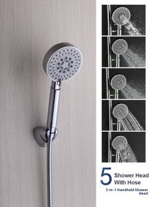 AZOS | 7-Function Pressure Increasing Shower Head Black Gold