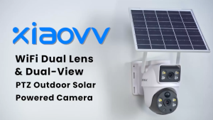 Outdoor 4Mp WIFI Solar Security Camera BP9 With Dual Lens Dual Screen10X Zoom HD 360 Degree PTZ AI Humanoid Detection Motion  TrackingIntelligent Light And Sound Alarm