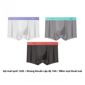 MiiOW | Quần lót nam Ice Silk không đường may thoáng khí thoải mái mùa hè mỏng mát mẻ quần đùi cạp vừa chống khuẩn