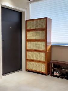 【On Hand】Bamboo Shoe Cabinet Shoe Rack Organizer Wooden Shoe Cabinet Dustproof And Breathable For Home