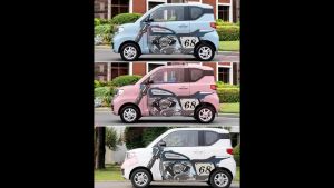 Decal trang trí thân xe dành cho xe điện Wuling Hongguang Mini EV