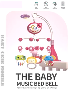 Baby Crib Toys Hanging with Music Projection Remote Control Rotating Bed Bell Newborn Sleeping Toy