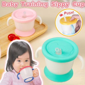 160ml Baby Sippy Cup Feeding Training Cup with 2 Handle Material Safety Feeding Essentials Bottle Feeding
