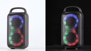 便携式无线扬声器,低音炮、户外无线扬声器3英寸双声道扬声器,HIFI立体声音效,派对迪斯科灯模式,支持TF/USB/MIC/FM,立体声收音机,适用于家庭、户外派对和旅行,生日礼物,户外音频系统,派对迪斯科灯