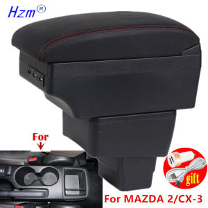 For MAZDA CX-3 Armrest box For Mazda 2 Skyactiv Version cx3 Car Armrest Box Storage Box Dedicated Retrofit parts Car accessories