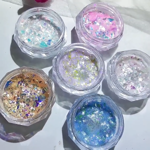 Nail Art Fantasy Aurora Ice Flake Opal Powder Ultra-thin polarized magic nail velvet powder美甲梦幻云锦粉极光冰泊片欧泊粉