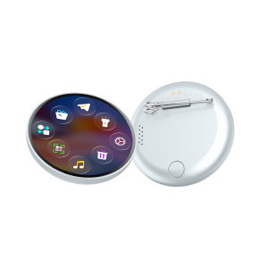 MRSVI Electronic Badge 1.7" HD Touch Screen Bluetooth 6.0 GIF/Video Playback LED & Audible
