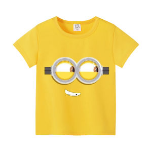 Cute Kids Minions T-shirts Made of Pure Cotton Tops Suitable for Both Boys and Girls Comfortable Tops and A Great Birthday Gift
