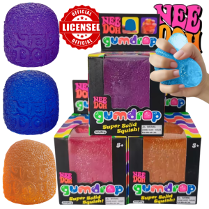 Schylling Mini Candy NeeDoh Gumdrop Soft Sensory Fidget Toy Stress Relief Squeeze Ball Toys