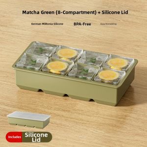 XIANGYOUYOU | Food Grade Soft Silicone Large Square Ice Cube Tray With Lid