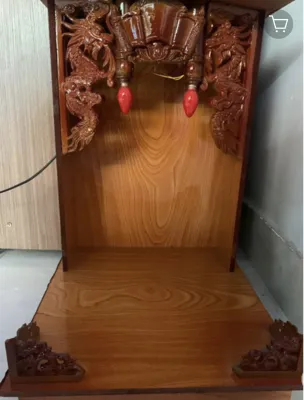 Bàn thờ Ông Thần Tài Ông Địa MDF (ko hộc kéo) 30cm