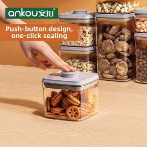 Press-Seal Moisture-Proof Storage Container for Grains Stackable