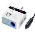 Car Inverter Car Power Inverter Converter 150W Peak DC12V/24V To 110V/220V LED Display Sockets Inverter Adaptor Fast Charging. 