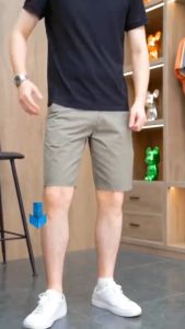 Celana Chino Pendek Pria Terbaru / Celana Pendek Cinos Pria Bahan Ngaret - Katun Twill Stretch, Ukuran 27-38, Warna Hitam/Mocca/Abu-abu/Cream - Murah Berkualitas Tinggi