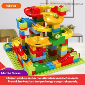 NAFF Mini Marble Run 170 pcs - Mainan Kelereng Seluncur