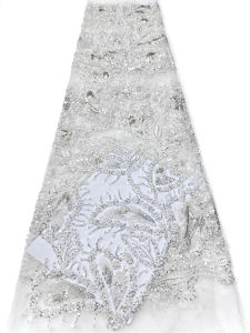5 Yard African Fabric Lace Wedding Sequins Lace Fabric 2026 Luxury Lilac High Quality Beaded French Mesh Wedding Dress Sewing
