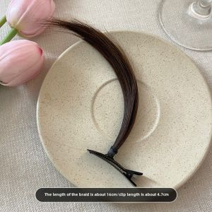 Funny Dull Hair Barrettes Female Anime Cos Wig Small Braid Side Duckbill Clip Cute Head Clip Childrens Hairpin