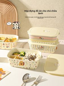 Thùng Đựng Cơm Bằng Gốm Sứ Silicon Đậy Kín Chống Thấm Nước Cho Người Làm Văn Phòng Dùng Lò Vi Sóng Thùng Đựng Cơm Đựng Thức Ăn Bằng Nhựa