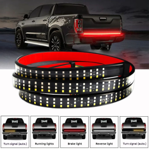 Truck Tailgate Light Bar 60 Inch LED Strip for Pickup Trailer SUV Full Function Brake Reverse Turn Signal Tail Lamp Waterproof
