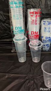 GELAS INJECTION/GELAS PLASTIK MEREK DM/GELAS INJECTION TEBAL KUAT ISI 25 PCS