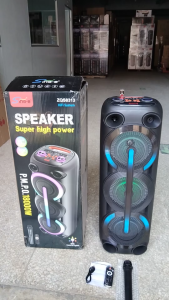 New Arrival Original ZQS 8313 Three 8 Inch Speaker BT Wireless Rechargeable Battery Built-in Portable Outdoor Party Speaker