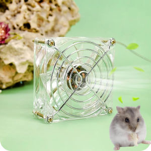 Quạt Làm Mát Thú Cưng Bằng Acrylic Nhẹ Mini Dành Cho Chó Mèo Hamster Guinea Pig - Quạt Lồng Mùa Hè Đồ Dùng Cho Thú Cưng