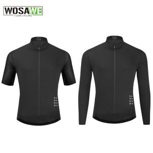 WOSAWE Summer Autumn Cycling Jersey Slim Fit Men Long Sleeves Jersey Short Sleeve Women Breathable Shirt Man MTB Cycling Maillot