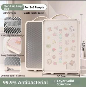 Antibacterial Dual-sided Stainless Steel Cutting Board
